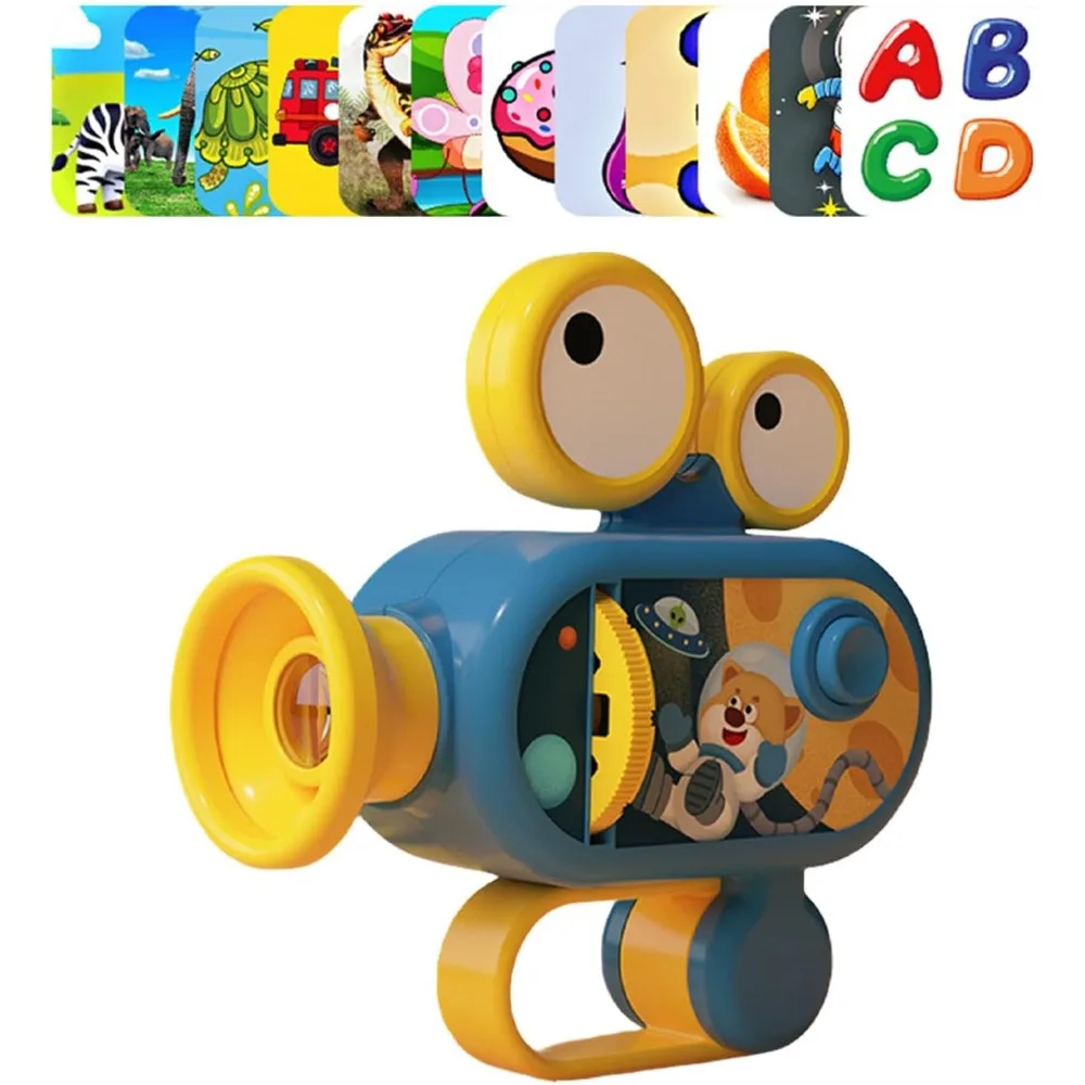 Educational Baby Toy Projector, Toddler Flashlight Projector for Kids, Multi-Theme Animal Nightlight for Bedtime Fun