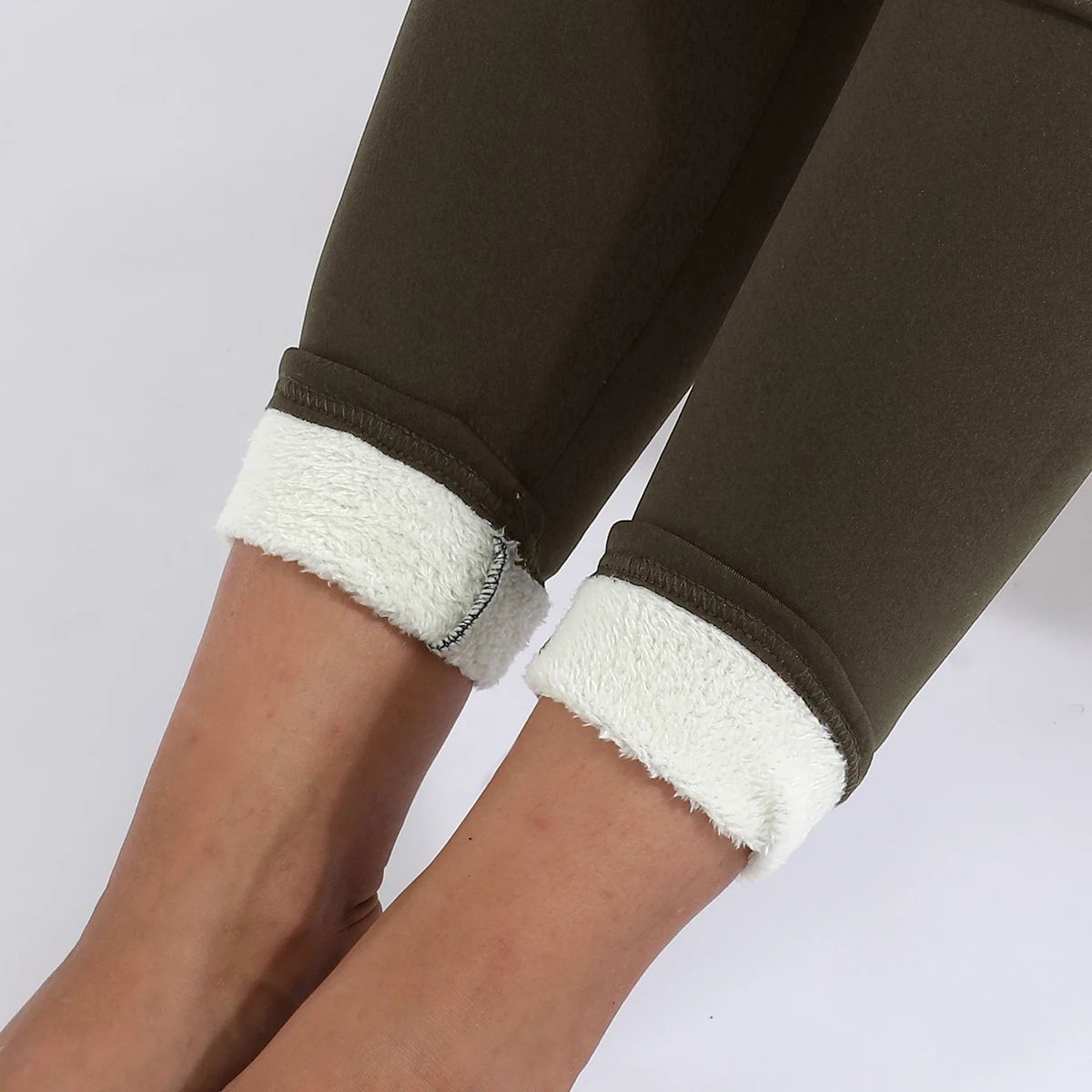 Women's High-Waist Plus Velvet Thermal Leggings – Thick Stretch Warm Winter Pants