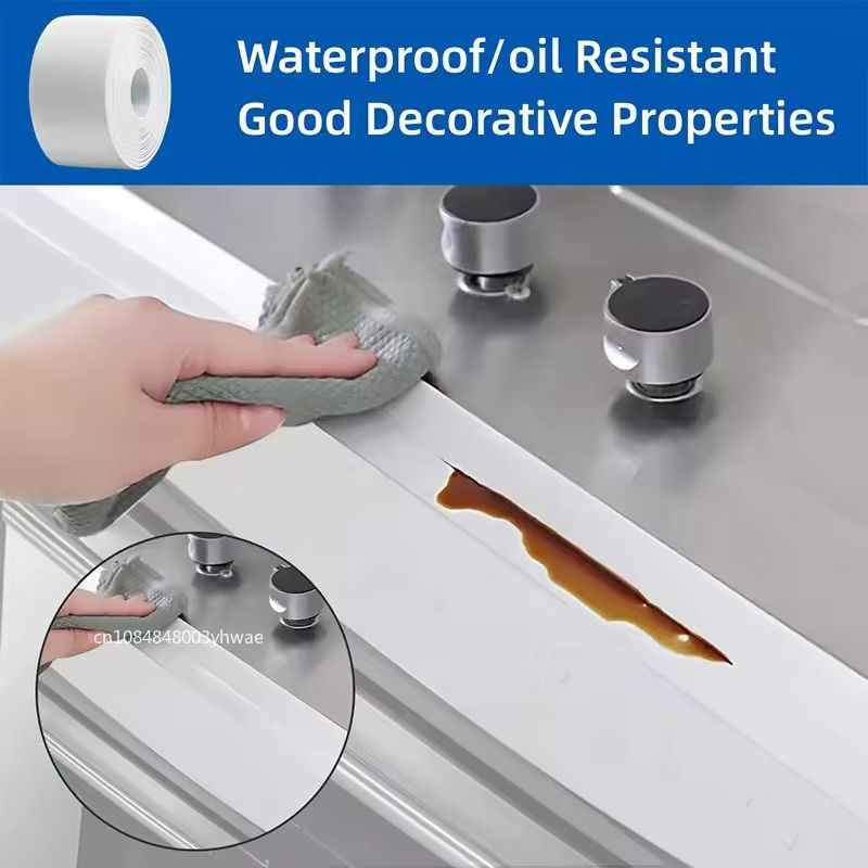 PVC Waterproof Self-Adhesive Sealing Tape – Oil-Proof Caulk Strip for Kitchen & Bathroom