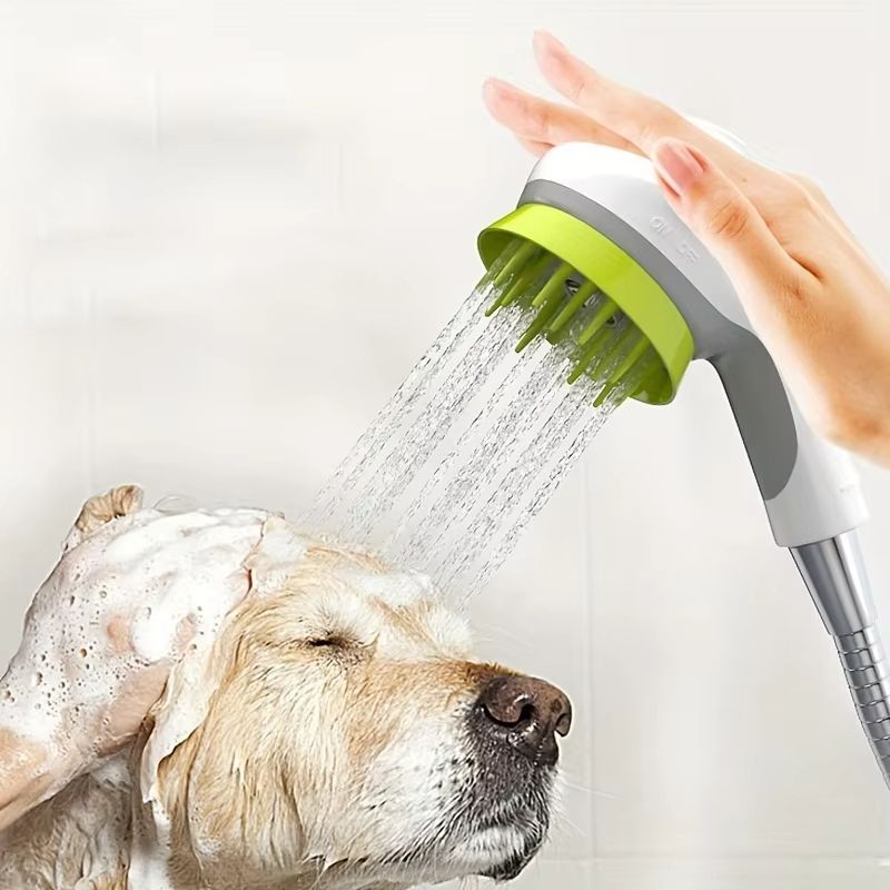 Pet Bathing Spray Shower Head with Massage Glove – 2-in-1 Dog Grooming & Bathing Tool