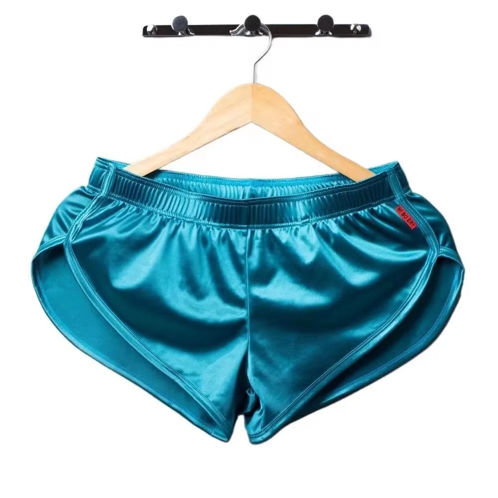 Mens Smooth Silk Sleep Boxer Shorts