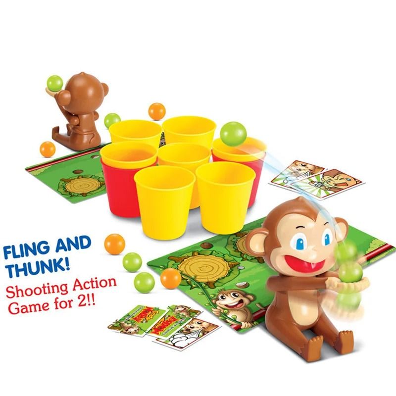 Crazy Monkey Game Two Player Interactive Shooting Tabletop Party Game