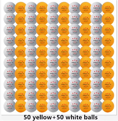 Huieson 3 Star Ping Pong Balls 50~100 PCS ABS 40+ New Material Table Tennis Balls Ping Pong Balls For Competition