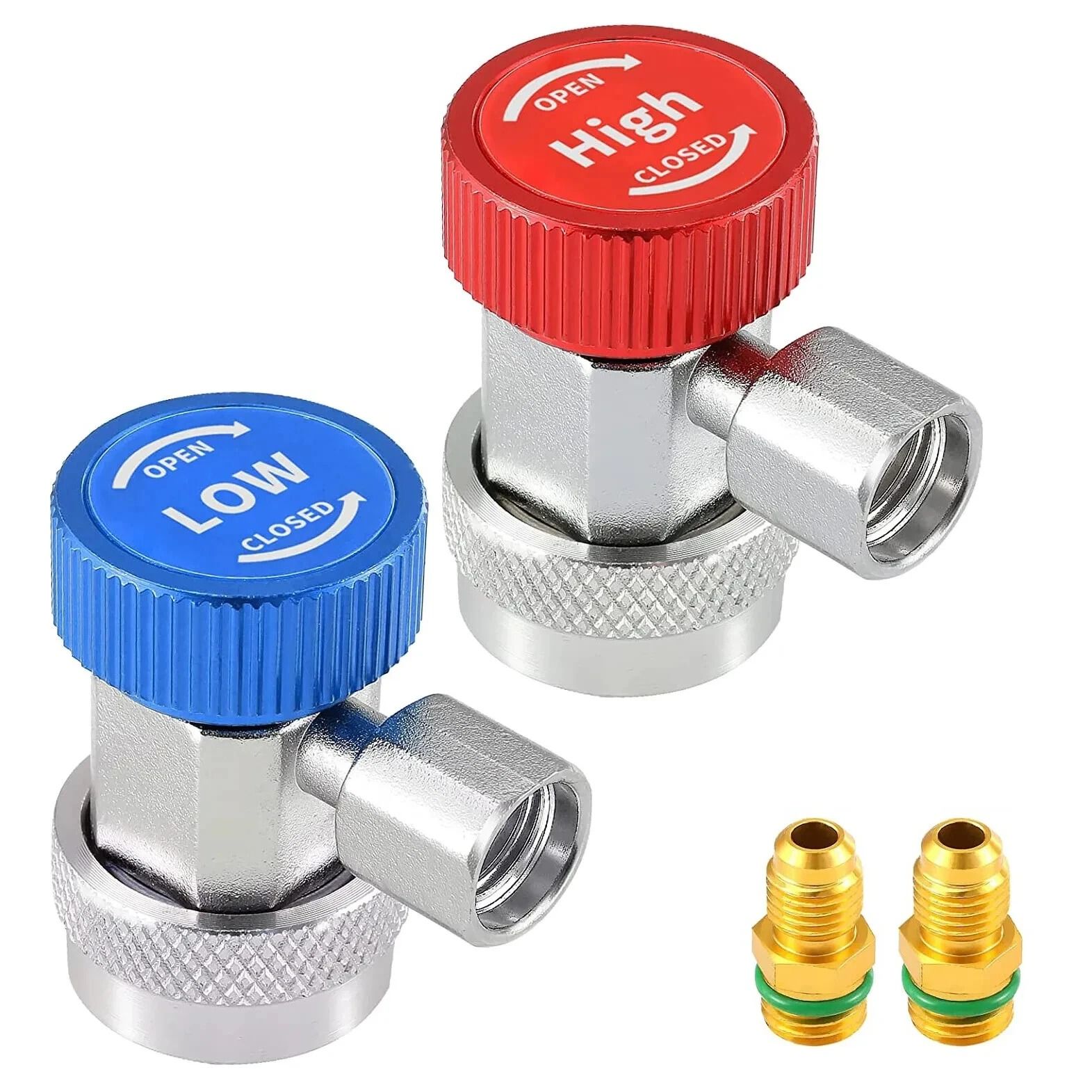 Auto AC Quick Connector Adapter Coupler, Manifold Gauge for Low/High HVAC Systems, Precision Tool