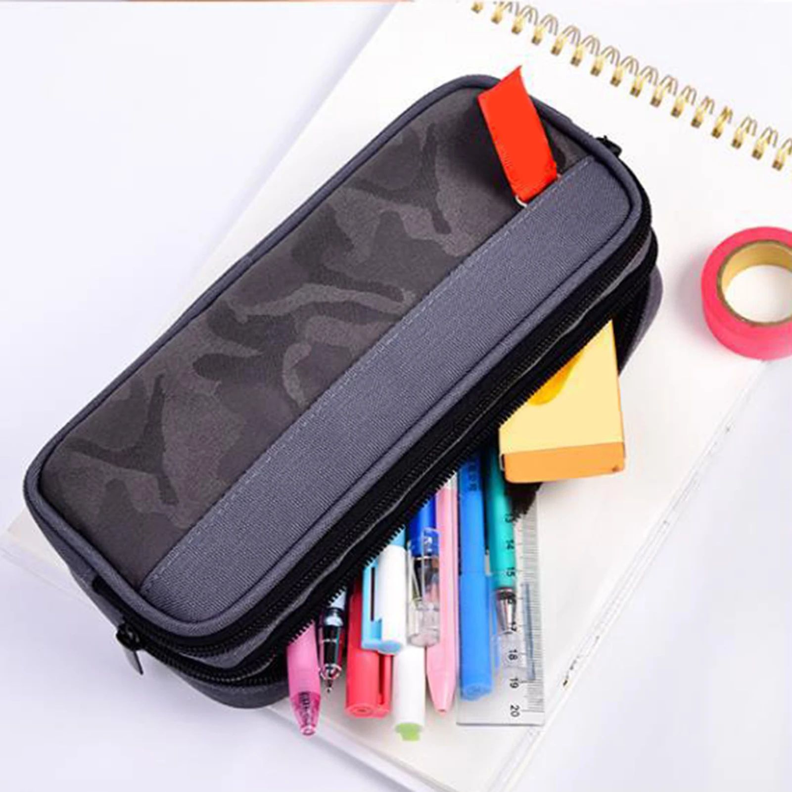 Multi Layer Zipper Pencil Case