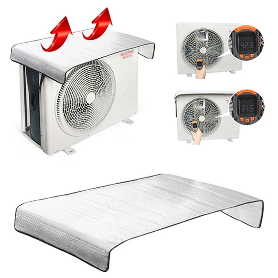 Outdoor Air Conditioner Cover – Waterproof Sun & Rain Protection, Anti-Dust & Snow AC Cleaning Cover for Home Units