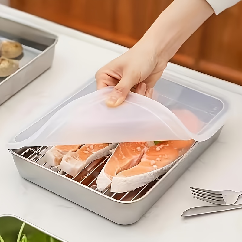 Stainless Steel Baking Storage Box Stackable Container for Cookies, Bread, Cakes & Meal Prep
