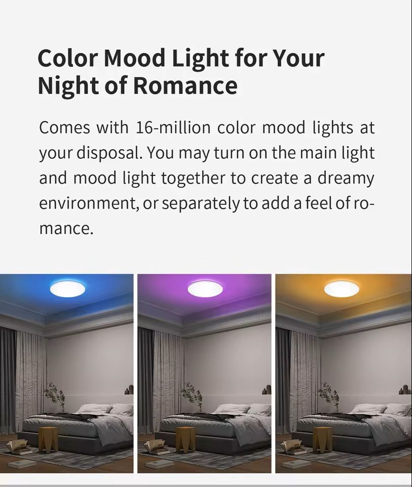 Smart LED RGB Ceiling Light Ultra Thin Dimmable WiFi Voice Control