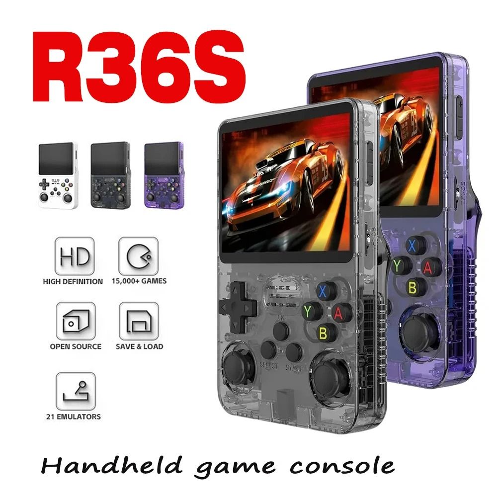 R36S Retro Handheld Game Console with Linux System and 3.5 Inch IPS Display