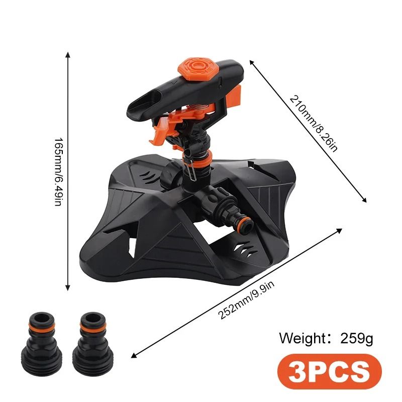 Upgraded 360 Degree Rotating Garden Water Sprinkler with Adjustable Angle and Large Coverage