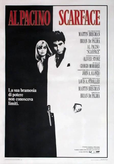 Scarface Poster Al Pacino Wall Art Gangster Movie Canvas Print