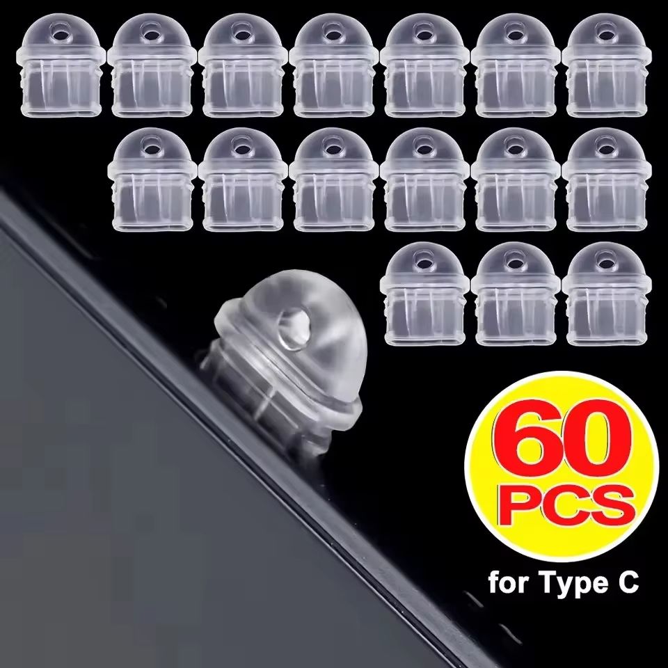 Type-C Dust Plug Silicone Charging Port Protector for Smartphones
