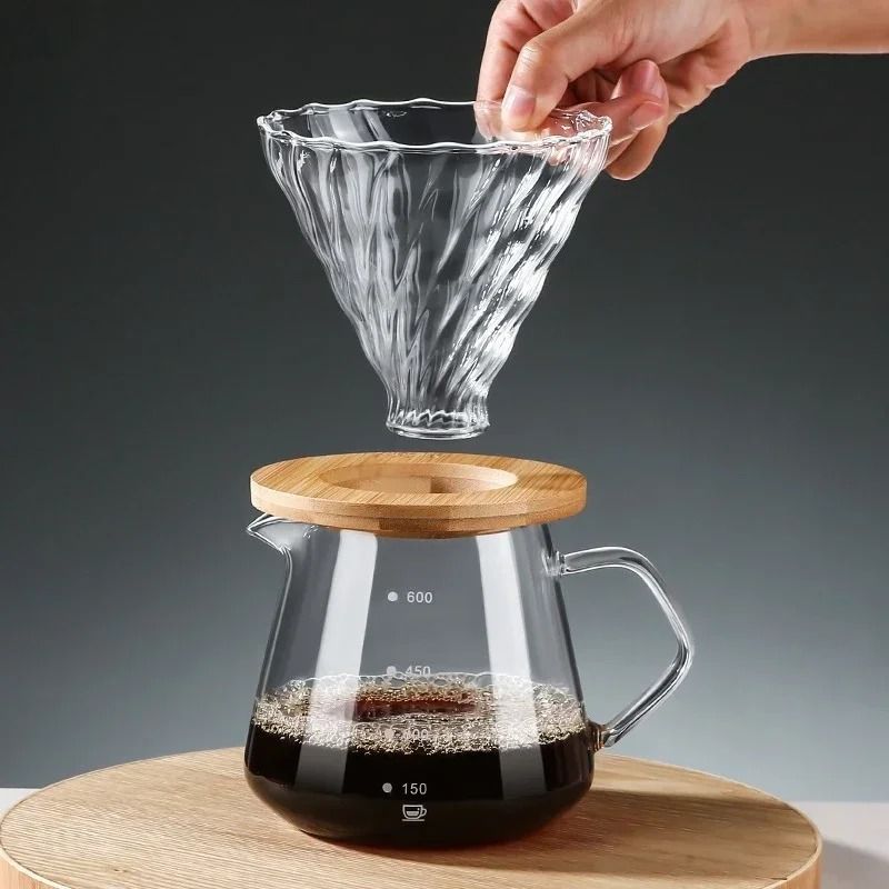 Borosilicate Glass Pour-Over Coffee Maker Set