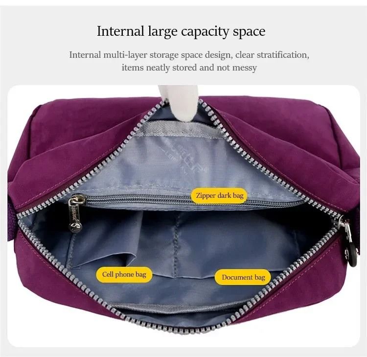 Versatile Waterproof Nylon Messenger Bag
