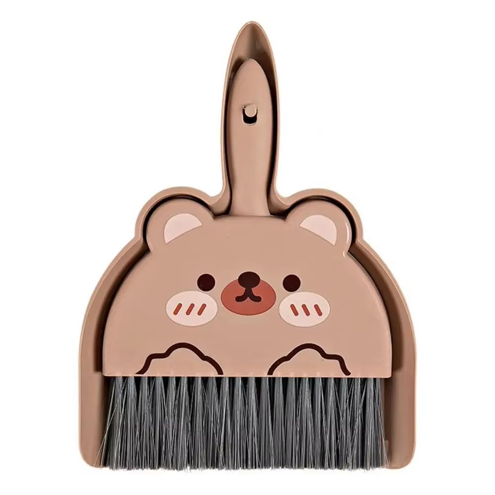 Cartoon Mini Broom and Dustpan Set for Keyboard and Small Surface Cleaning