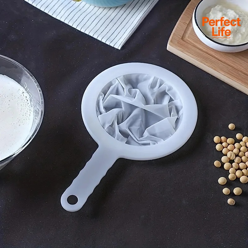 Fine Mesh Strainer Spoon Nylon Filter for Coffee Milk Soy Yogurt Mesh Kitchen Tool