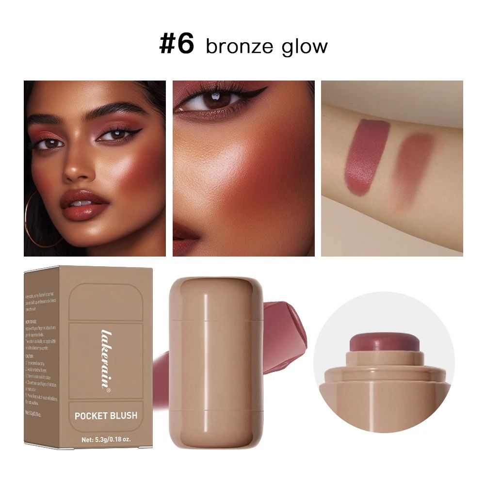 3-in-1 Blush Stick Moisturizing Lip Gloss, Face Rouge, and Facial Cheek Stick
