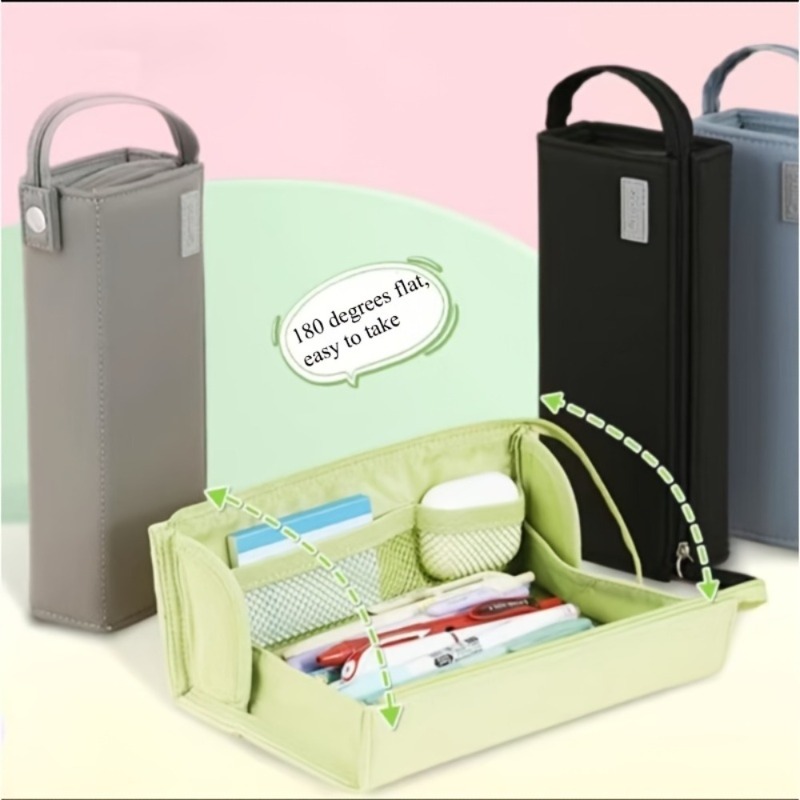 Large Capacity Hard Shell Pencil Case Organizer for School and Travel