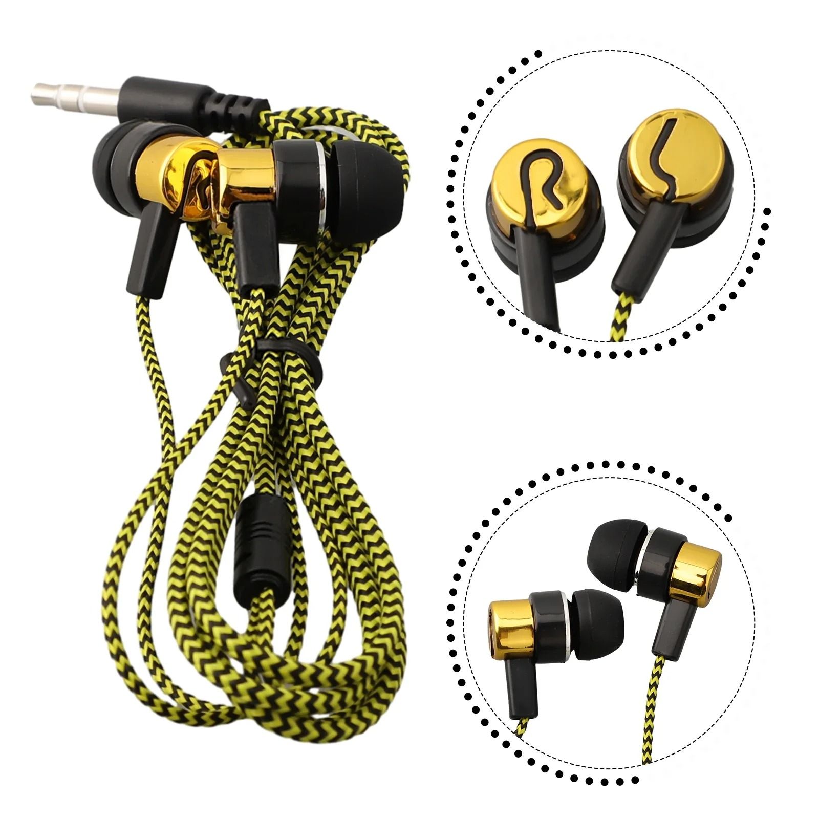 Wired In Ear Stereo Earbuds with Deep Bass