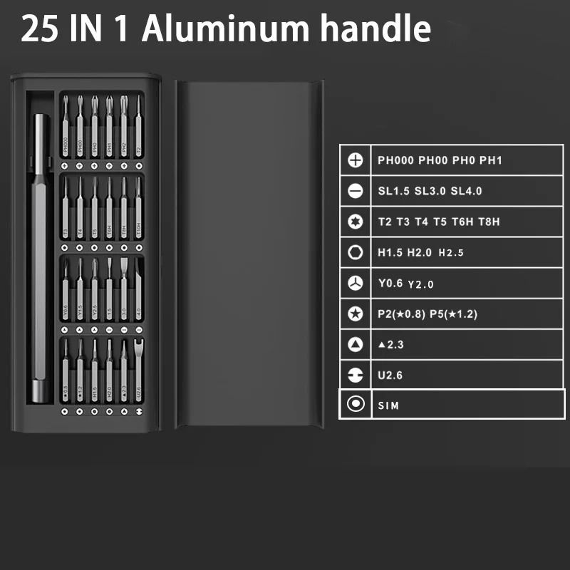 25-in-1 Precision Screwdriver Set – Magnetic Professional Repair Tool Kit – Universal Multi-Functional Manual Tools