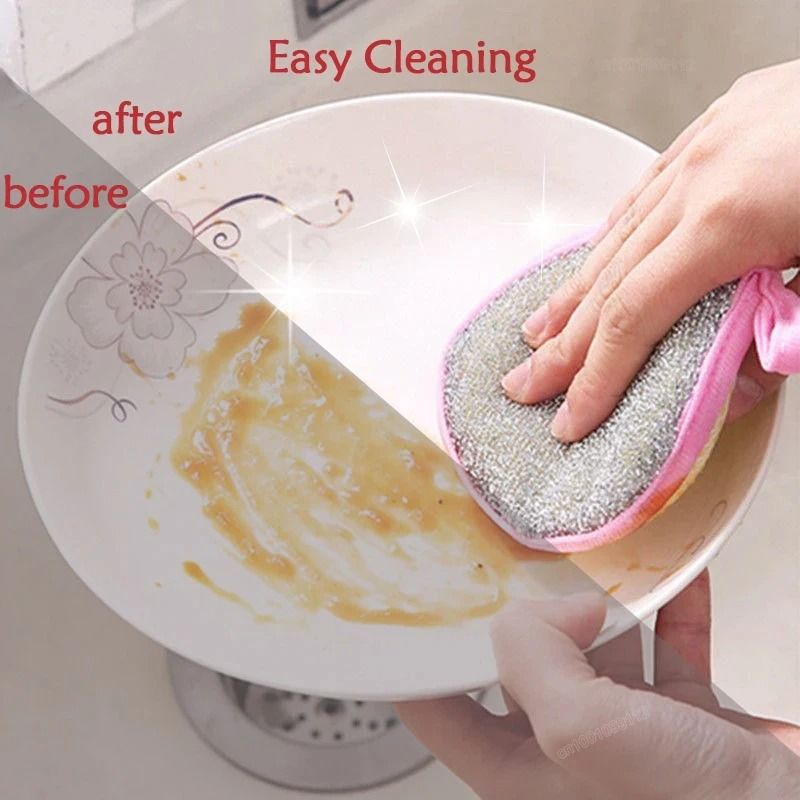 Double Sided Dish Sponge Dishwashing Sponge Set Non Scratch Pan Pot Scrubber