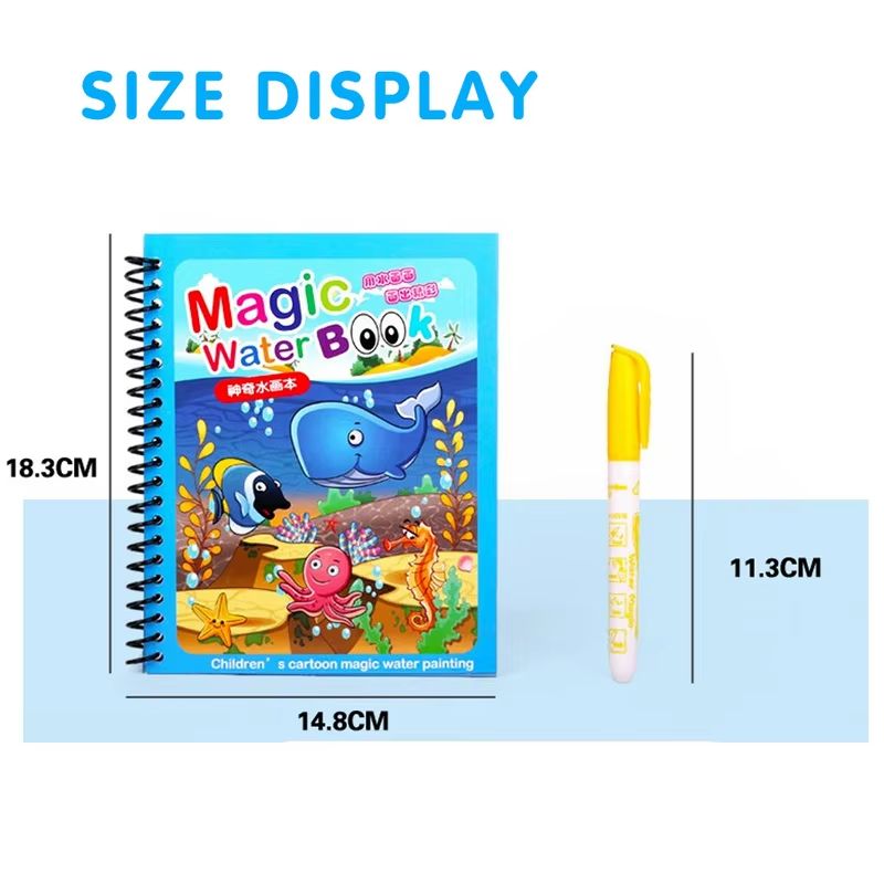 Magical Montessori Water Drawing Book – Reusable Sensory Coloring Toy For Kids
