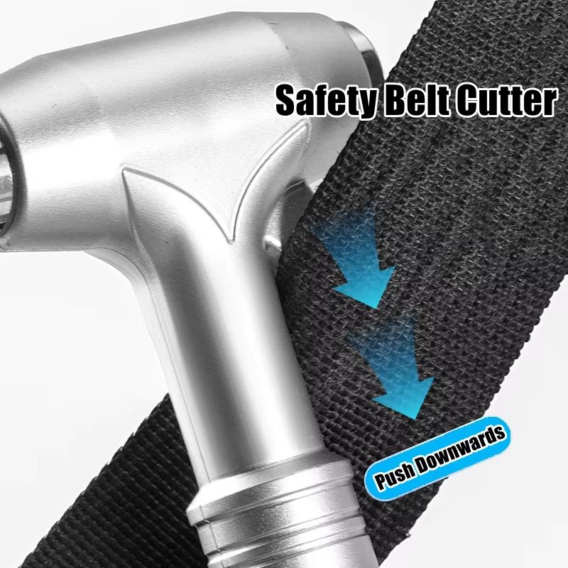 JUSTINLAU 2-in-1 Car Safety Hammer & Seatbelt Cutter – Emergency Escape Tool with Window Breaker