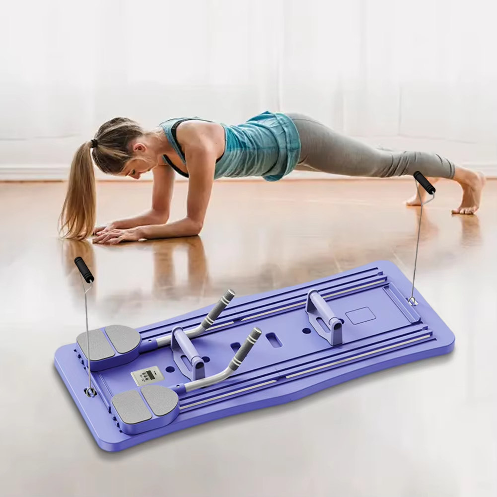 Pilates Reformer Pushup Board – Non-Slip Foldable Abdominal Workout & Fitness Abs Roller Machine