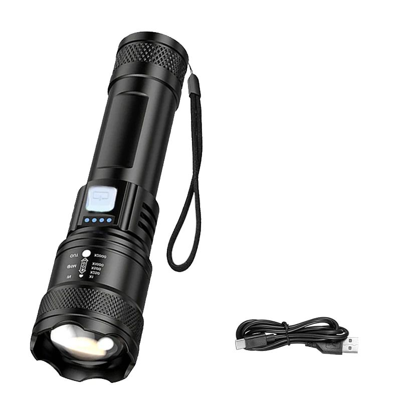 PowerBeam 2000LM Tactical Flashlight – Rechargeable LED Flashlight with Zoom & Display
