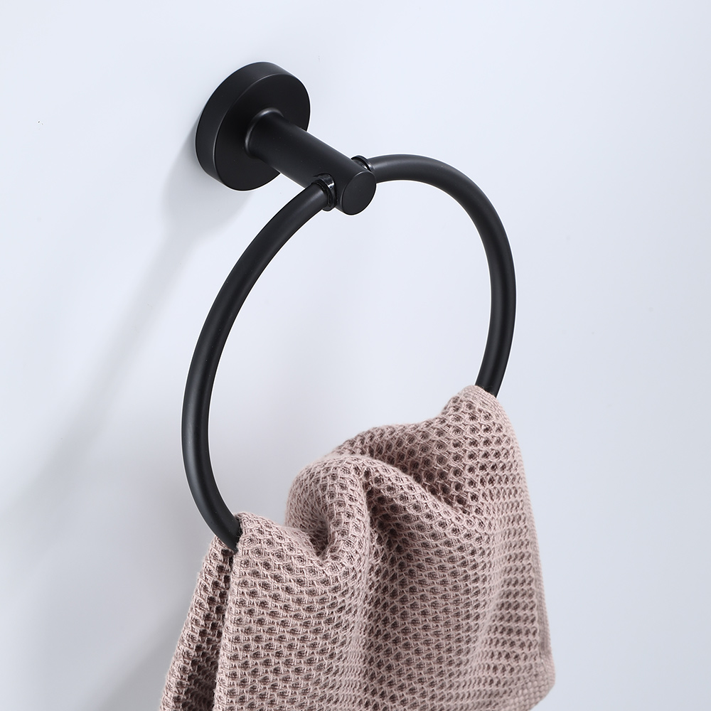 Stainless Steel Bathroom Towel Ring Modern Round Hand Towel Holder