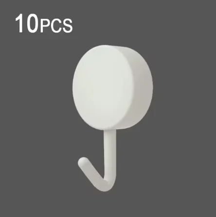10-Pack Strong Self-Adhesive Wall Hooks