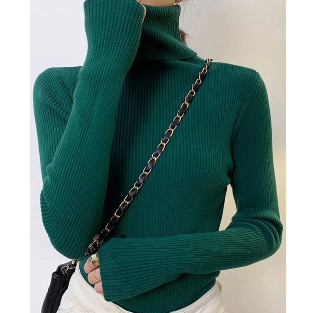 Heliar Womens Turtleneck Knitted Pullover Soft Autumn Winter Sweater
