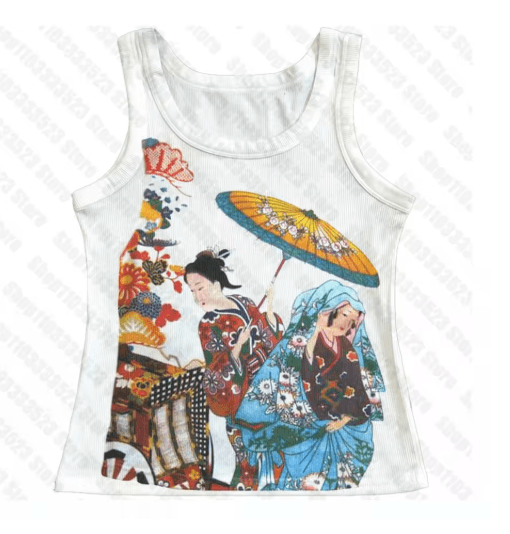 Harajuku Y2K Gothic Graphic Crop Top Vintage Grunge Streetwear Tank
