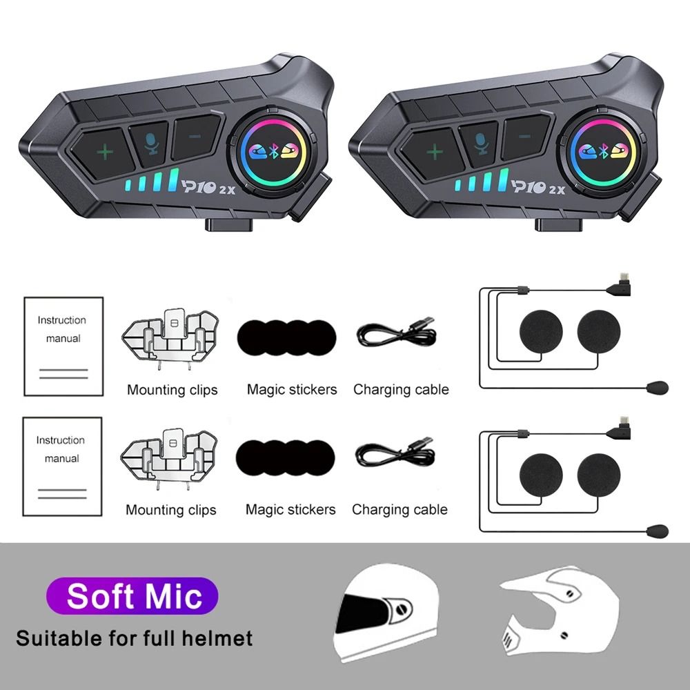 Motorcycle Intercom Headset BT 5.3