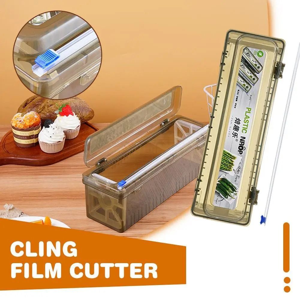 Food PE Large Roll Box Packaging Cling Film Cutter Dispenser