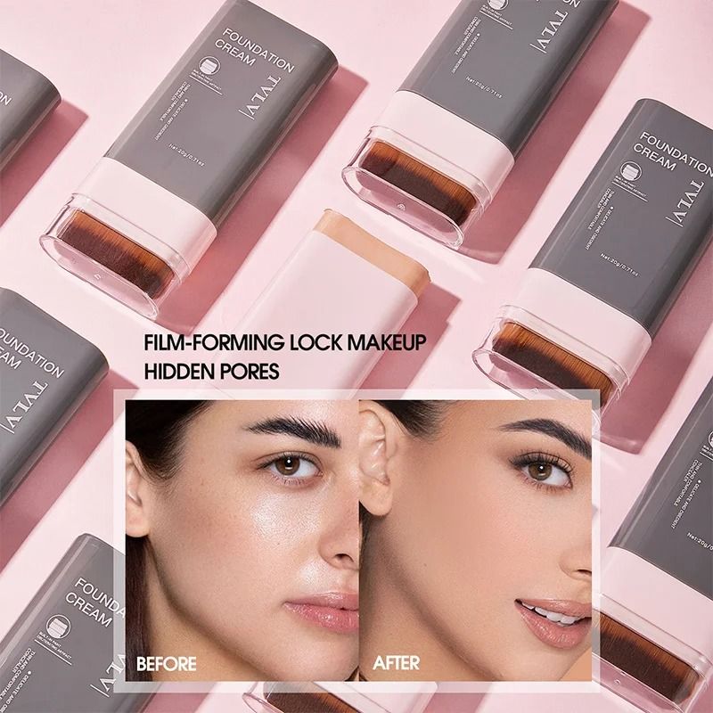 TVLV Waterproof Concealing Foundation Stick with Built In Brush