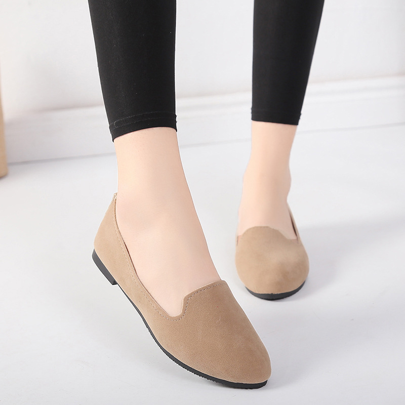 Women Flat Shoes for Spring Summer, Ballet Flats in Candy Color, Casual Loafers, Large Size Autumn Ladies Shoes