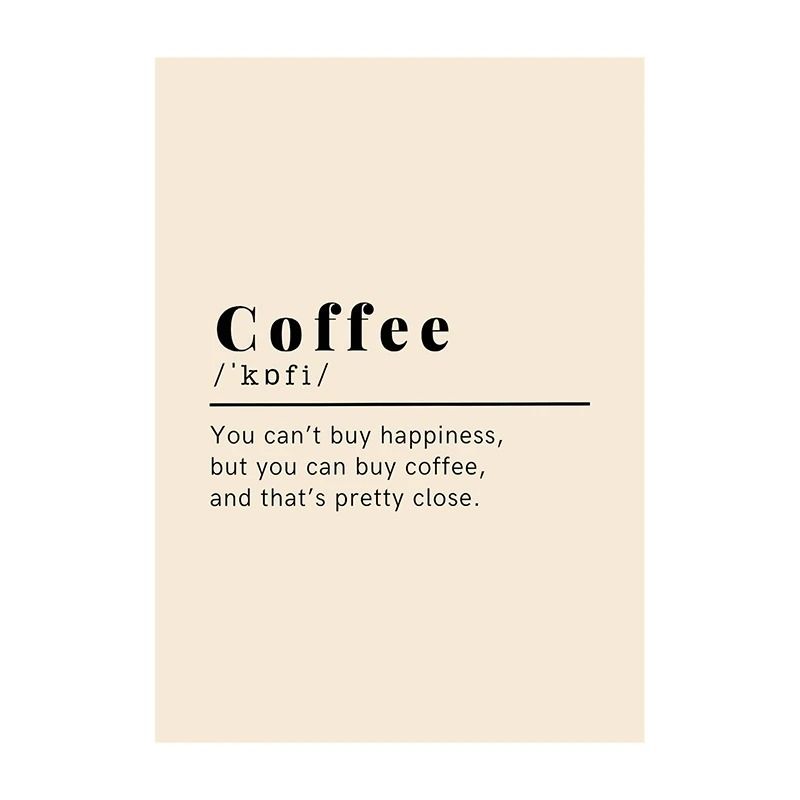 Surreal Coffee Diver Canvas Poster | Trendy Kitchen Gallery Wall Art