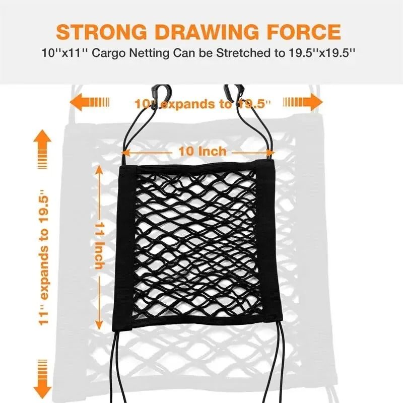 Motorcycle Cargo Net Double Layer Elastic Bungee Luggage Net for Helmet Storage