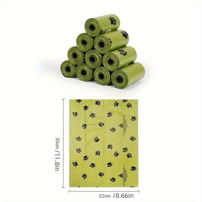 Bulk Paw-Print Leak Proof Dog Poop Bags - 540 Pack Pet Waste Bag Refill Rolls