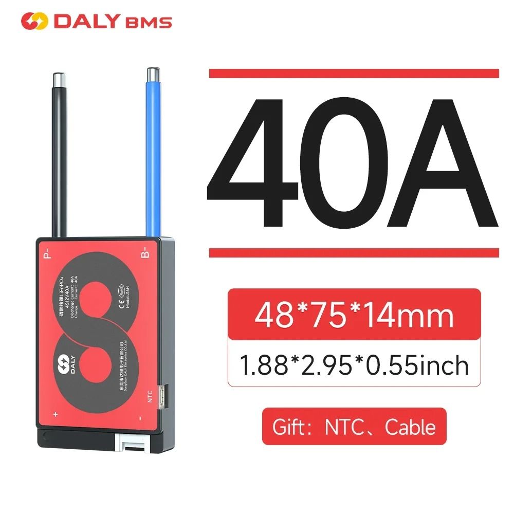 DALY BMS Li-ion and LiFePO4 Battery Management System with Balance Function 15A–100A