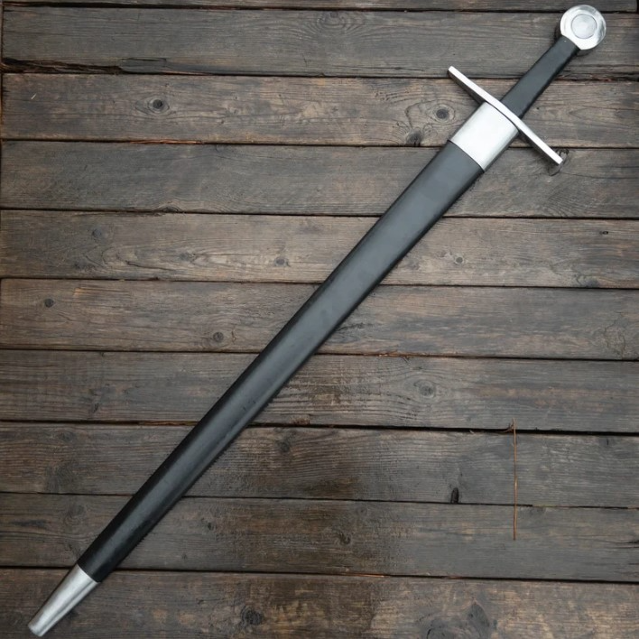 Chivalrous Knight Battle Ready Arming Sword - High Carbon Steel Functioning Medieval Replica Full Tang Knightly Sword wi