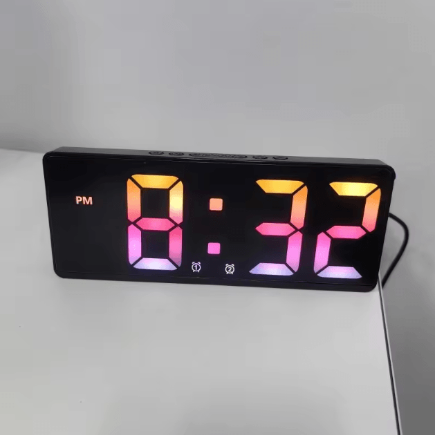 Smart Voice Control LED Digital Alarm Clock – Temperature Display & Snooze Night Mode