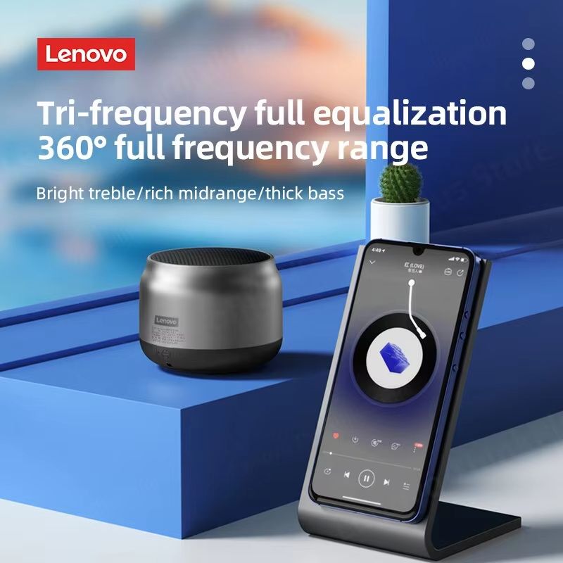 Lenovo K30 Portable Bluetooth Speaker – Waterproof Wireless Outdoor Loudspeaker with Deep Bass & Surround Sound