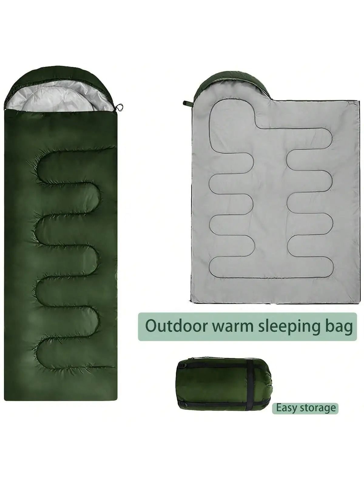 Outdoor Camping Sleeping Bag Extended Warm Foldable Lightweight Design