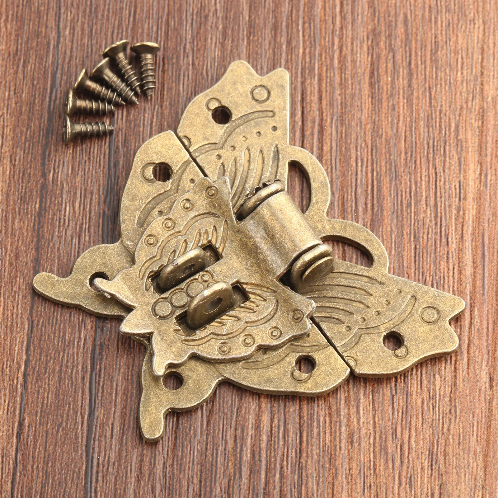 Antique Bronze Butterfly Jewelry Box Latch Vintage box clasp latch with Screws for Cabinets & Cases
