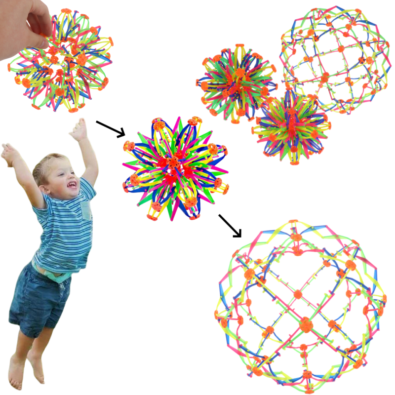 Magic Telescopic Flower Ball Toy Expanding Outdoor Throw Ball for Kids Play