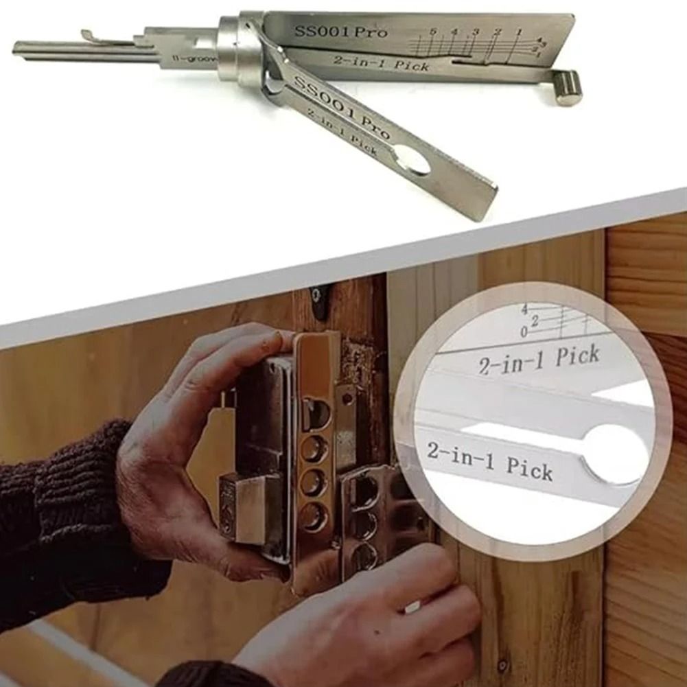 Stainless Steel Key Decoder & Precision Hook Repair Tool Set