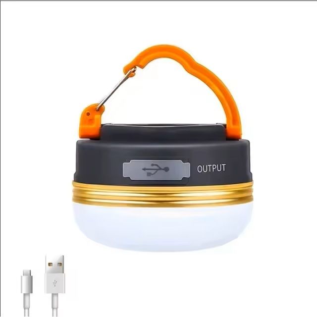 Rechargeable LED Camping Lantern with Foldable Floodlight and 3 Light Modes