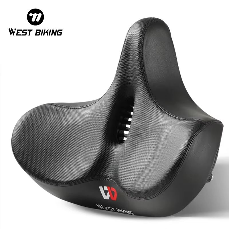 WEST BIKING Ergonomic Bicycle Saddle – Comfortable Long Distance Cycling Seat for MTB, Touring & E-Bikes